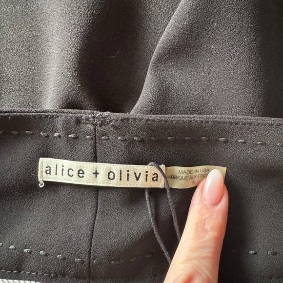 Alice + Olivia - NWT Black Tailored Trouser Ankle Pants Sz 6 - Picture 6 of 8